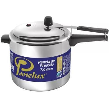 Imagem de Panela de Pressão Panelux Polida Capacidade 7 Litros Alumínio Polido C