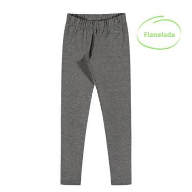 Imagem de Legging Flanelada Infantil Feminina Inverno Cinza Mescla Malwee, 12