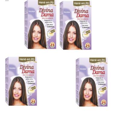 Imagem de Hene em Po Divina Dama 04x50gr Jaborandi ( Cores: Incolor, Chocolate, 