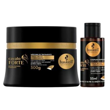 Imagem de Kit Cavalo Forte 1 Máscara 300ml 1 Complexo Fortalecedor 35ml Haskell