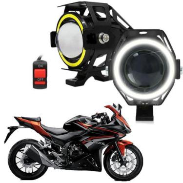 Imagem de Par Farol de Milha para Moto CB500 1997 1998 1999 2000 2001 2002 2003 