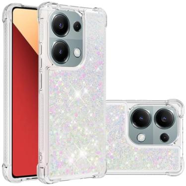 Imagem de Monwutong Capa de ajuste fino para Redmi Note 13 Pro 4G, capa para Xiaomi Poco M6 Pro 4G, TPU macio com glitter líquido efeito areia movediça capa elegante de silicone para Redmi Note 13 Pro 4G/Poco