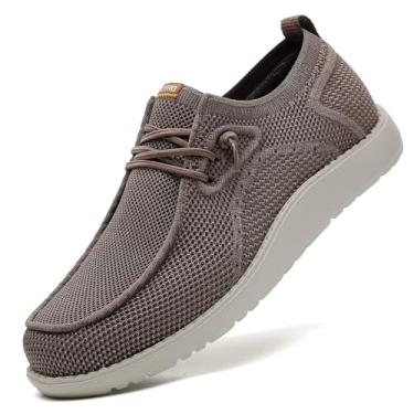 Imagem de ITAZERO Sapatos masculinos extra largos – 4E a 5E bico largo para homens 2GG largura larga pés inchados – Mocassins masculinos e slip-ons com palmilha de suporte de arco para fascite plantar, 02