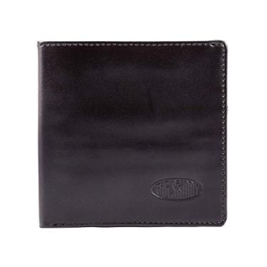 Imagem de Carteira fina masculina Big Skinny de couro com bloqueio de RFID, com bolso com zíper, suporta até 25 cartões, preta