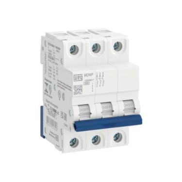 Imagem de Disjuntor tripolar 20a curva c weg c20 mini din mdwp