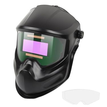 Imagem de predolo Capacete de soldagem com escurecimento automático, máscara de soldador, capa de proteção, chapéu duro para mulheres, homens, soldagem elétrica, casa, estilo E