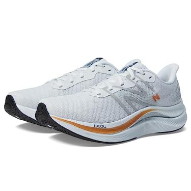 Imagem de New Balance Tênis de corrida feminino FuelCell Propel V4, Quartzo cinza/granito/cobre metálico, 36