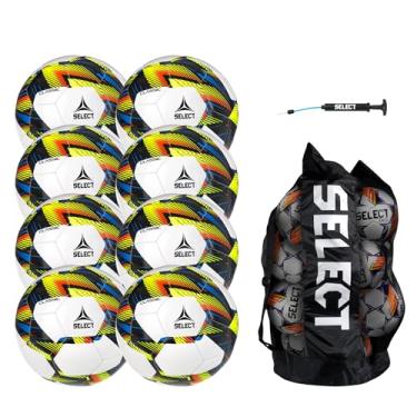 Imagem de SELECT Pacote clássico de 8 bolas com bolsa esportiva e bomba manual, branco V24, tamanho 5