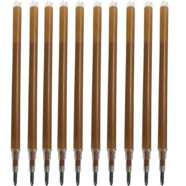 Imagem de 10 Refil Caneta Mágica Fantasminha Tecido Apaga Calor Marrom - Evolver