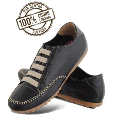 Imagem de Tênis Sapatênis Feminino - D' Roma, Preto, 38