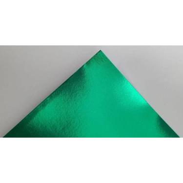 Imagem de Papel Laminada A4 250 gramas Verde Escuro Lamicote - 5 Folhas - Metall