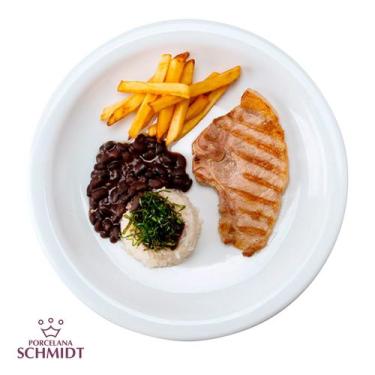 Imagem de Jogo 6 Pratos Rasos Restaurante Hotel Protel Porcelana Schmidt 26cm - 