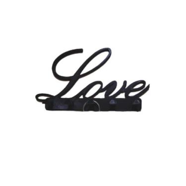 Imagem de Porta Chave/Claviculário Love - Universo 3D Empório, Preto