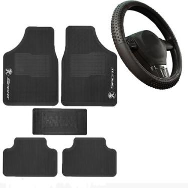 Imagem de tapete carro automotivo personalizado + capa de volante - rekar, peuge