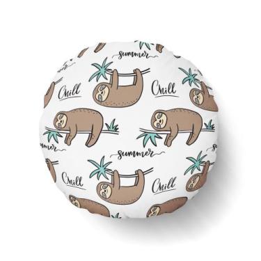 Imagem de Almofada redonda bicho preguiça 40X40 - kombigode