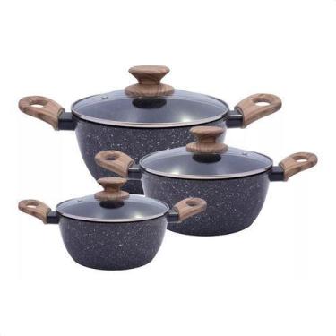 Imagem de Conjunto de Panelas 3 Peças de Indução Grafite - Mundiart