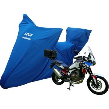Imagem de Capa Proteção Moto Honda Crf 1000 L Africa Twin Com Bauleto - Mz, Azul