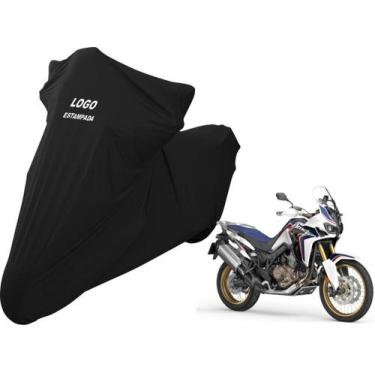 Imagem de Capa De Cobrir Moto Honda CRF 1000 L Africa Twin Com Logo - Mz, Preta