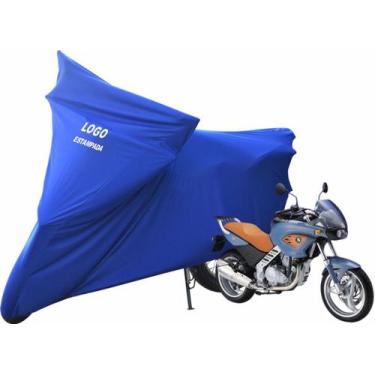 Imagem de Capa De Tecido Helanca Lycra Para Moto BMW F 650 CS Com Logo - Mz, Azu