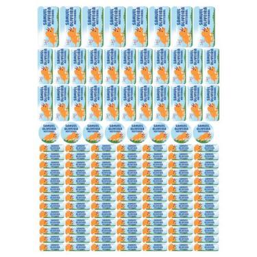 Imagem de 129 Etiquetas Escolares Personalizado Vinil Dinossauro - Tectoner, Din