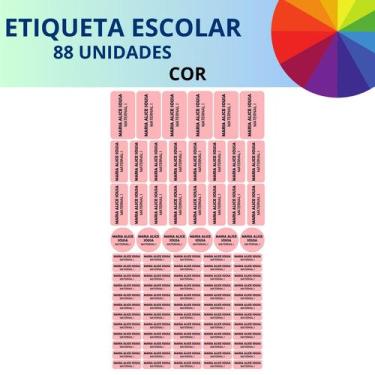 Imagem de 88 Etiquetas Escolares Vinil COR PREFERIDA - Tectoner