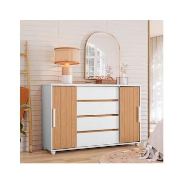 Imagem de Cômoda Palumoveis Evidenza com 4 Gavetas e 2 Portas – 150cm de Largura