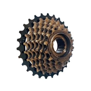 Imagem de Catraca 7 Velocidades Roda Livre 21v Rosca Index Para Bikes Urbanas Mt
