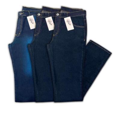 Imagem de Kit 3 Calça Jeans Masculina Premium  Original Elastano Lycra - Almix, 