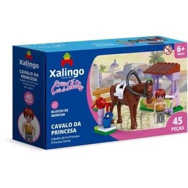 Imagem de Brinquedo para montar cavalo da princesa 45pcs xalingo