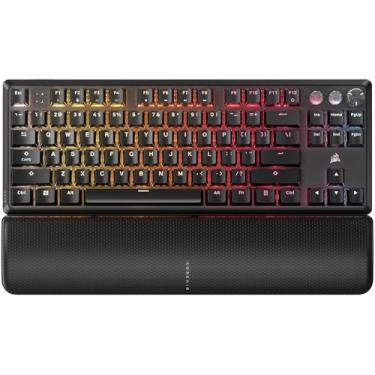 Imagem de CORSAIR Teclado para jogos K70 PRO TKL RGB magnético-mecânico com fio – Interruptores ajustáveis pré-lubrificados CORSAIR MGX Hyperdrive – Modo de disparo rápido – Hipersonalização 8000Hz – QWERTY NA