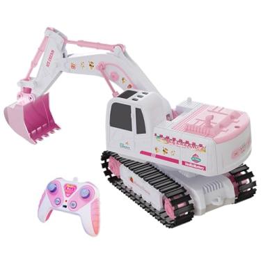 Imagem de TTETTZ Escavadeira RC Toy Alloy Rosa Escala 1/24 Escavadeira de Brinquedos Infantis para Crianças E Adultos Presente