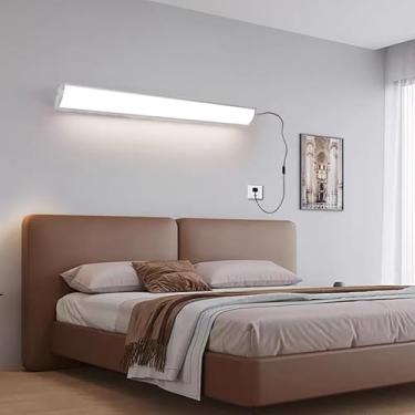 Imagem de Luminárias de parede com fio e interruptor liga/desliga, luminária de parede interna para sala de estar com cabo de 2,5 m, arandela industrial, luminárias para berçário, ideal para quarto (2