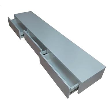 Imagem de Bancada MARPLAN de 135cm – Espaço, Estilo e Funcionalidade para sua Barbearia (Branco, 135cm)