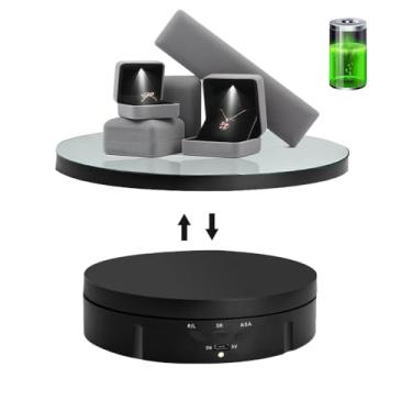 Imagem de JAYEGT Suporte de Exibição Giratório Motorizado 2 Em 1/3 Em 1 com Tampa de Substituição, Carga Máxima de 22 Libras, Suporte de Exibição de Plataforma Giratória Eletrônica de 360 Graus para Exposições