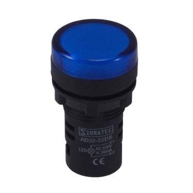 Imagem de Sinaleiro Para Painel em LED - Tamanho de 22mm AD22-B2 Azul em 24Vcc/Vca