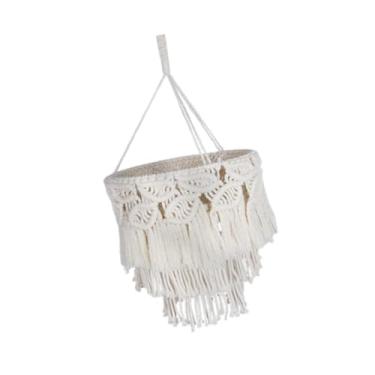 Imagem de Generic Abajur macrame, boho pendurado pingente luz capa, abajur boêmio para quarto, sala de estar, berçário, decoração de dormitório, Style a