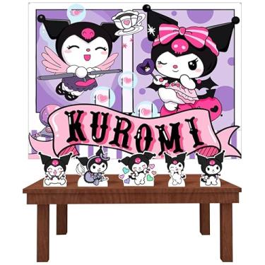 Imagem de Kit Decoração Festa de Aniversário Infantil Painel + Displays Personagem Kuro Mi