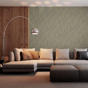Imagem de Papel De Parede Bobinex Essencial Geométrico Dourado 4300