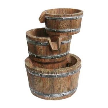 Imagem de Ioensy Pequena escultura interna da fonte de água de mesa com luz decorativa de decoração feng shui decoração de água de água para sala de chá