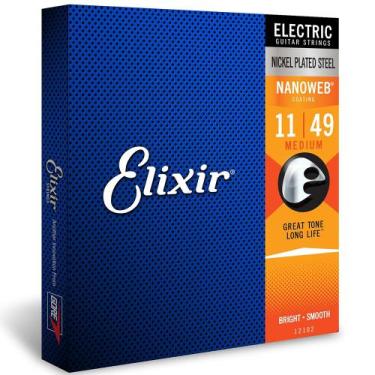 Imagem de Encordoamento para Guitarra Elixir 12102 Medium Nanoweb 0.011, Nanoweb