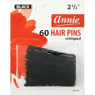 Imagem de Annie Ball Tipped 60 grampos de cabelo 6,35 cm preto carmim 3316