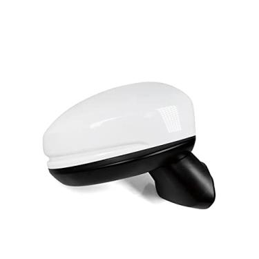 Imagem de 3 pinos 5 pinos 7 pinos carro asa porta espelho lateral conjunto conjunto espelho retrovisor capa dobrável, compatível com Honda Fit Jazz GK5 2015-2020(White right 3pins)