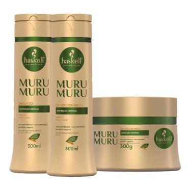 Imagem de Kit Haskell Murumuru Shampoo, Condicionador e Manteiga Nutritiva 300ml
