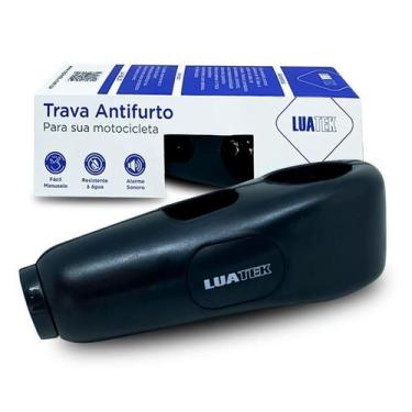 Imagem de Trava Universal Antifurto para Motos Com Alarme Com 6 Baterias - Luate