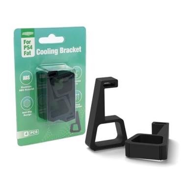 Imagem de BITFUNX 4PCS Cooling Bracket for PS4 Accessories - Updated Design for Secure Fit, Horizontal Vertical Stand for PS4/PS4 Slim/PS4 Pro Game Console