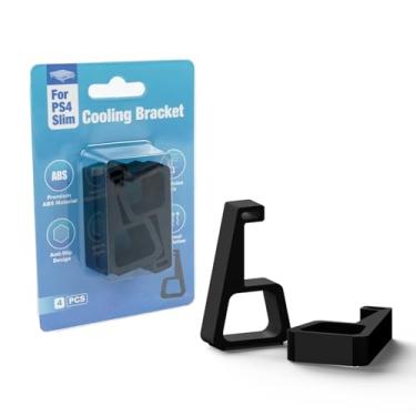 Imagem de BITFUNX 4PCS Cooling Bracket for PS4 Slim Accessories - Updated Design for Secure Fit, Horizontal Vertical Stand for PS4/PS4 Slim/PS4 Pro Game Console
