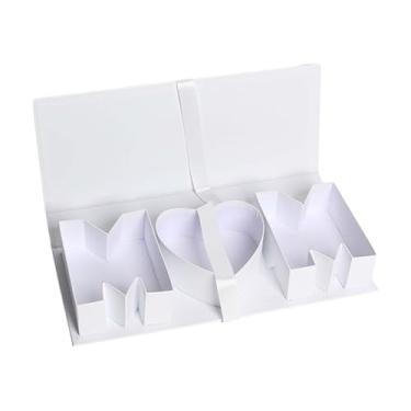 Imagem de Esquirla Mãe caixa de presente caixa de embalagem Caixa de embalagem Acessórios para decoração da mãe multiuso para artesanato diy 43x18x6.8cm papelão de, Branco