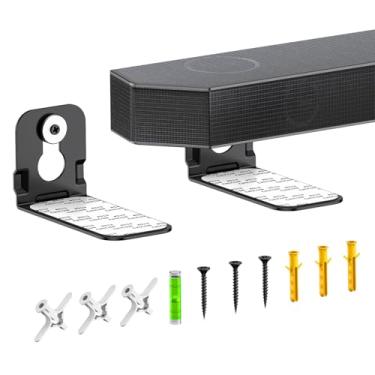 Imagem de Suporte de parede Soundbar para Samsung Soundbar Mount HW-T400 HW-T430 HW-T510 HW-T530 HW-S40T HW-T60M HW-S60T HW-Q60T e mais suporte de montagem para Samsung Sound Bar suportes sob TV com kits de