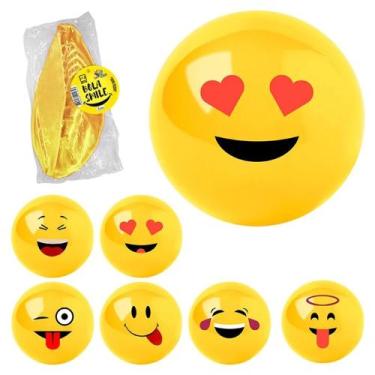 Imagem de 02 Bola  leve   Smile Festa Decoração Praia Piscina Campo Cor Amarelo 