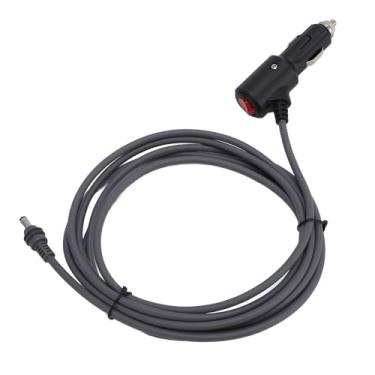Imagem de Cabo de Alimentação DC de 10 Pés - Conector de Charuto 12V a 24V Resistente à água 18AWG Fonte de Alimentação para Caminhões, ônibus, Barcos - Cinza